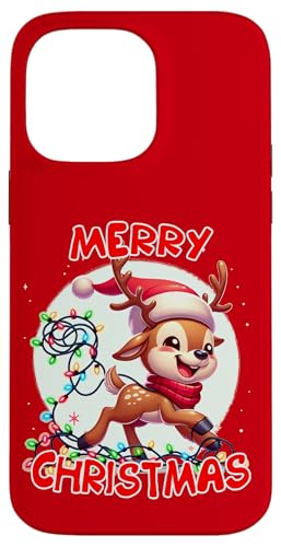Frohe Weihnachten Weihnachten Rentier Weihnachtsbeleuchtung Tangled Hülle für iPhone 14 Pro Max Frohe Weihnachten Weihnachten Rentier Weihnachtsbeleuchtung Tangled Hülle für iPhone 14 Pro Max von Merry Christmas Apparel