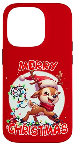 Frohe Weihnachten Weihnachten Rentier Weihnachtsbeleuchtung Tangled Hülle für iPhone 14 Pro Frohe Weihnachten Weihnachten Rentier Weihnachtsbeleuchtung Tangled Hülle für iPhone 14 Pro von Merry Christmas Apparel
