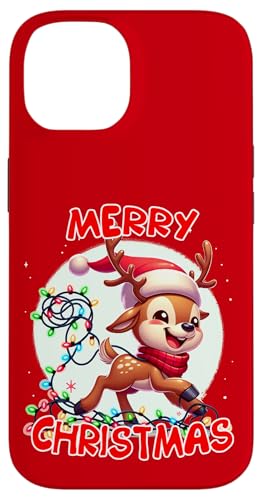 Frohe Weihnachten Weihnachten Rentier Weihnachtsbeleuchtung Tangled Hülle für iPhone 14 Frohe Weihnachten Weihnachten Rentier Weihnachtsbeleuchtung Tangled Hülle für iPhone 14 von Merry Christmas Apparel
