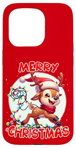 Frohe Weihnachten Weihnachten Rentier Weihnachtsbeleuchtung Tangled Hülle für iPhone 15 Pro Frohe Weihnachten Weihnachten Rentier Weihnachtsbeleuchtung Tangled Hülle für iPhone 15 Pro von Merry Christmas Apparel