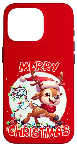 Frohe Weihnachten Weihnachten Rentier Weihnachtsbeleuchtung Tangled Hülle für iPhone 16 Pro Frohe Weihnachten Weihnachten Rentier Weihnachtsbeleuchtung Tangled Hülle für iPhone 16 Pro von Merry Christmas Apparel