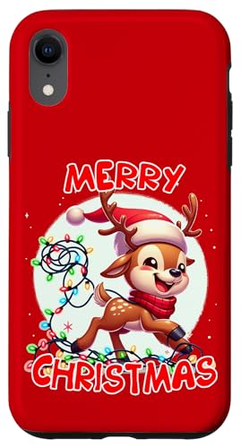 Frohe Weihnachten Weihnachten Rentier Weihnachtsbeleuchtung Tangled Hülle für iPhone XR Frohe Weihnachten Weihnachten Rentier Weihnachtsbeleuchtung Tangled Hülle für iPhone XR von Merry Christmas Apparel