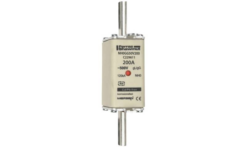 3 Stk. Mersen NH-Sicherungseinsatz SF NH0GG50V200 C229611 von Mersen