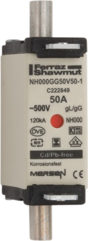Mersen NH-Sicherungseinsatz SG NH000GG50V50-1 C222849 Mersen NH-Sicherungseinsatz SG NH000GG50V50-1 C222849 von Mersen