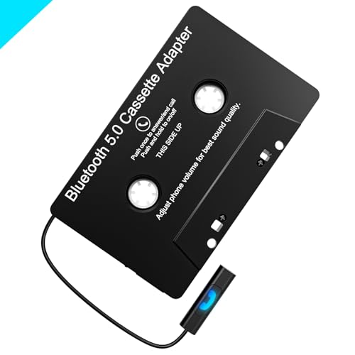 Kassetten Adapter für Autoradio,5.0 Kassetten Adapter für Autoradio，Konvertieren von Auto-Anrufannahme-Telefon-Kassetten-Adapter, USB-Aufladung von Mersoco