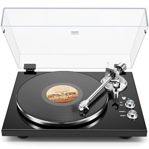 Plattenspieler mit Riemenantrieb und Bluetooth, digitaler USB-Ausgang, magnetische Tonabnehmerkartusche, digitales Vinyl zu MP3, AT-3600L, 33 oder 45 U/min, schwarz Plattenspieler mit Riemenantrieb und Bluetooth, digitaler USB-Ausgang, magnetische Tonabnehmerkartusche, digitales Vinyl zu MP3, AT-3600L, 33 oder 45 U/min, schwarz von Mersoco