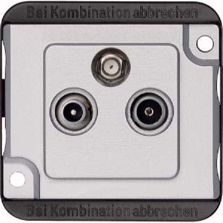 259160  - Sat-Antennendose PANZER 3fach, mattsilber 259160 von Merten