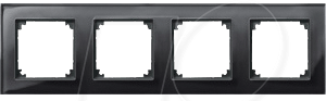 EL MP 489403 - M-PLAN, Echtglasrahmen, 4-fach, onyxschwarz EL MP 489403 - M-PLAN, Echtglasrahmen, 4-fach, onyxschwarz von Merten