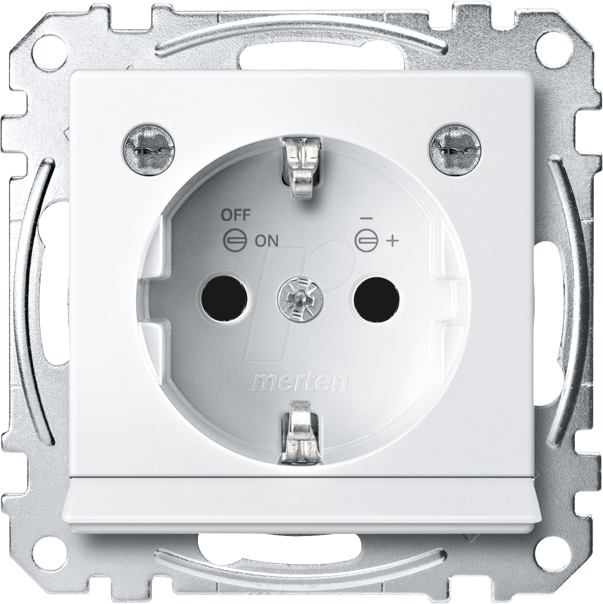 EL SM 23040319 - System M, Nachtlicht-Steckdose, CEE 7/3 - Typ F, polarweiß, glän von Merten