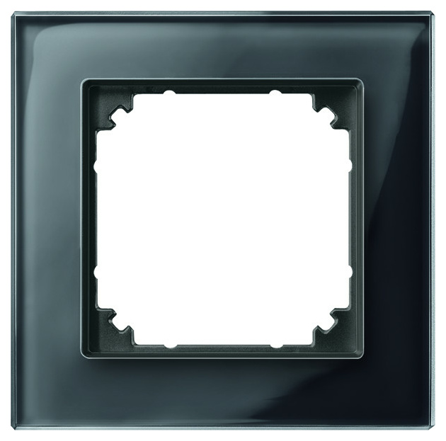 Merten 489103 Echtglasrahmen 1fach Onyxschw. von Merten