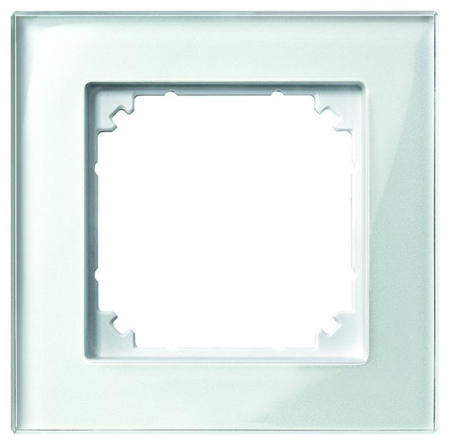 Merten 489119 Echtglasrahm.1fach Brillantweiss von Merten