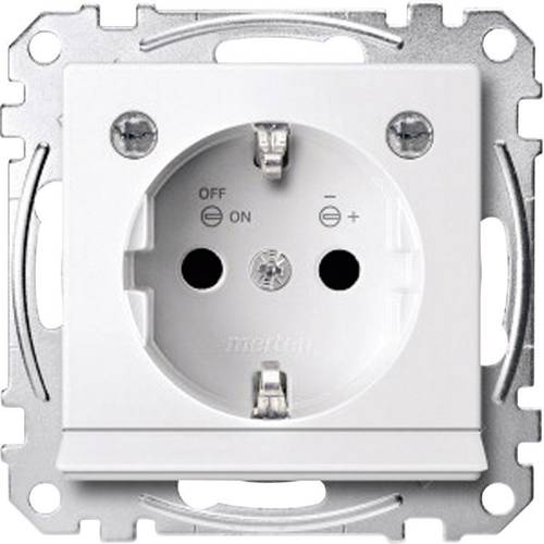 Merten Einsatz Schutzkontakt-Steckdose System M, 1-M, M-Smart, M-Plan, M-Creativ Polarweiß glänzen Merten Einsatz Schutzkontakt-Steckdose System M, 1-M, M-Smart, M-Plan, M-Creativ Polarweiß glänzen von Merten