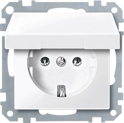 Merten Einsatz Schutzkontakt-Steckdose System M, 1-M, M-Smart, M-Plan, M-Creativ Polarweiß glänzend MEG2311-0319 (MEG2311-0319) von Merten