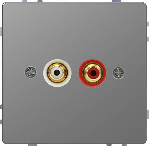 Merten Lautsprecher-Steckdose System Design Edelstahl MEG4350-6036 von Merten