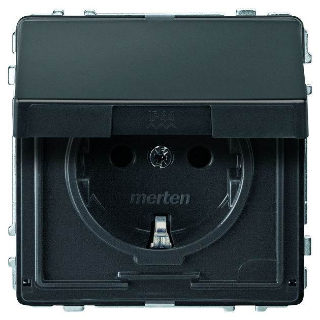 Merten MEG2310-7214 SCHUKO m. Kld., anthrazit, Merten MEG2310-7214 SCHUKO m. Kld., anthrazit, von Merten