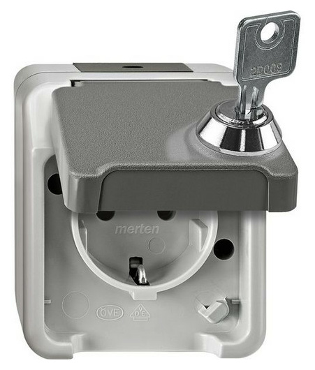 Merten MEG2422-8029 Steckdose AP wd abschl. Lgr von Merten