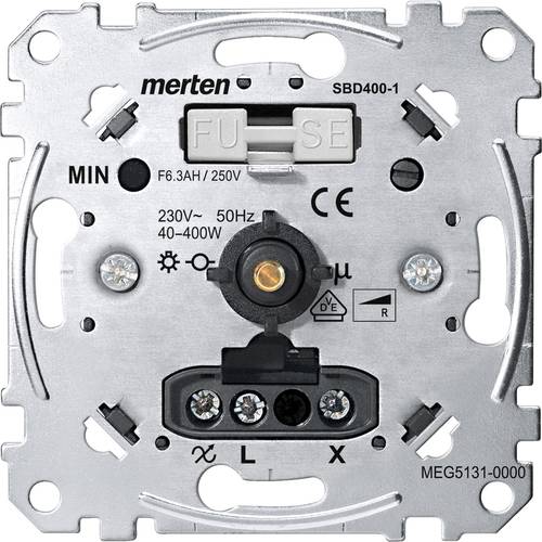Merten MEG5131-0000 Unterputz Dimmer Geeignet für Leuchtmittel: Glühlampe, Halogenlampe Aluminium Merten MEG5131-0000 Unterputz Dimmer Geeignet für Leuchtmittel: Glühlampe, Halogenlampe Aluminium von Merten