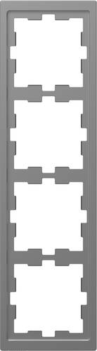 Merten Rahmen Abdeckung System Design Edelstahl MEG4040-6536 von Merten