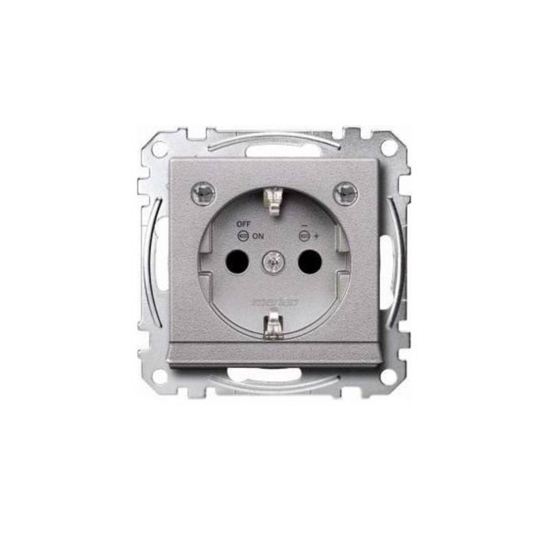 Merten SCHUKO-Steckdose alu MEG2304-0460 von Merten