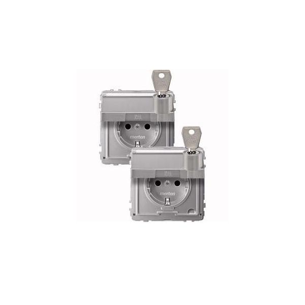 Merten SCHUKO-Steckdose alu MEG2318-7260 von Merten