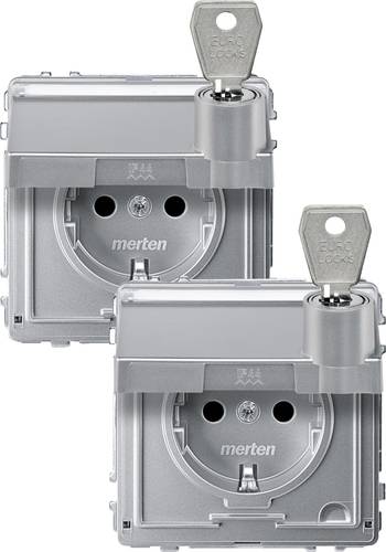Merten Steckdose Aquadesign Aluminium MEG2318-7260 Merten Steckdose Aquadesign Aluminium MEG2318-7260 von Merten