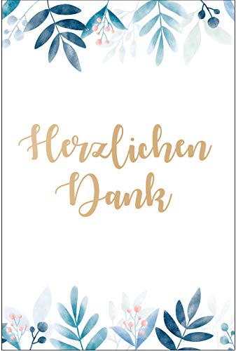 10 Stück Exclusive Premium Dankeskarten (Klappkarten) mit Umschlägen, Danke, Dankeschön, Karten, Dankekarten, Hochzeit, Geburt, Baby, Taufe, Abschied, Geburtstag, Jubiläum von Merz Designkarten