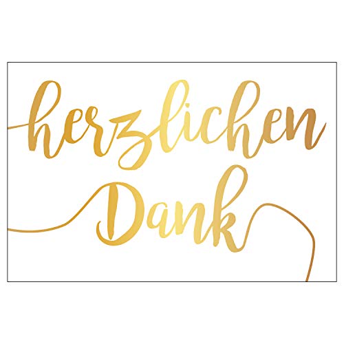 10 Stück Premium Dankeskarten (Klappkarten) mit Umschlägen, Danke, Dankeschön, Karten, Dankekarten, Hochzeit, Geburt, Baby, Taufe, Abschied, Geburtstag, Jubiläum von Merz Designkarten