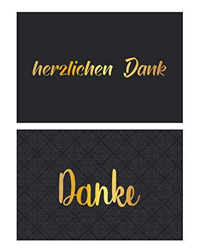 2 Stück Premium Dankeskarten (Klappkarten) mit 2 Umschlägen, Danke, Dankeschön, Karten, Dankekarten, Hochzeit, Geburt, Baby, Taufe, Abschied, Geburtstag, Jubiläum von Merz Designkarten