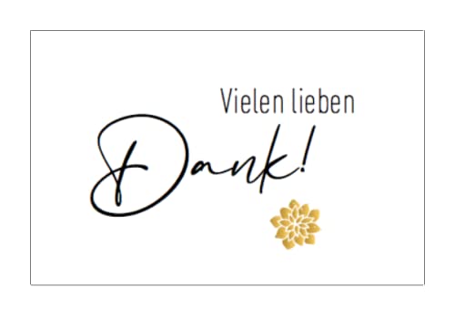 Merz – 1 Stück Dankeskarte mit Umschlag in Naturpapier 10,5 x 14,8 cm – Vielen lieben Dank Grußkarte – Klappkarte als Dankeschön für Hochzeit, Geburt, Taufe, Geburtstag – 100% Made in Germany von Merz Designkarten