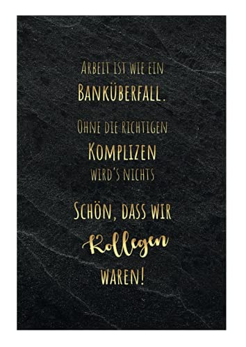 Merz Designkarten 1 Klappkarte Abschiedskarte 18 x 12 cm inkl. 1 weißen Umschlag. Lustiger Text Spruch Rente Ruhestand Grußkarte Abschied, Kündigung, Ruhestandskarte von Merz Designkarten