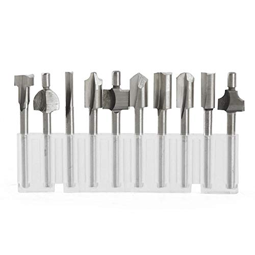 Mesee 10 Stück Fräser Set, HSS Rotary Cutting Grat Set Mühle Bit, Titanium HSS Spiralbohrer mit 3 mm Schaft Oberfräser Stich für Rotary Werkzeug-Set Holzarbeit, Heimwerker, DIY Mesee 10 Stück Fräser Set, HSS Rotary Cutting Grat Set Mühle Bit, Titanium HSS Spiralbohrer mit 3 mm Schaft Oberfräser Stich für Rotary Werkzeug-Set Holzarbeit, Heimwerker, DIY von Mesee