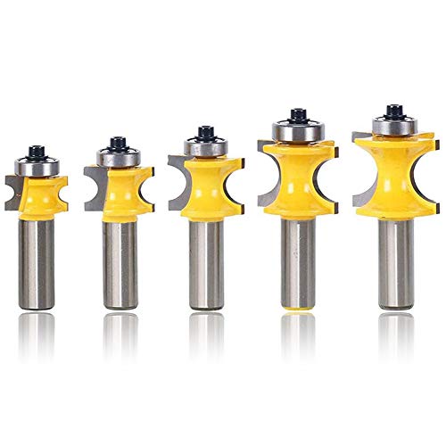 Mesee 5 Stück Radienfräser Bits, Bullnose Fräser, 8mm Schaftfräser Flush Trim Bit, Rundfräser Router Bit, Oberfräse Set für DIY CNC Graviermaschine Trimmmaschine Holzbearbeitung Mesee 5 Stück Radienfräser Bits, Bullnose Fräser, 8mm Schaftfräser Flush Trim Bit, Rundfräser Router Bit, Oberfräse Set für DIY CNC Graviermaschine Trimmmaschine Holzbearbeitung von Mesee