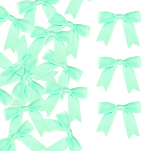 Meseey Pastell-Satinschleifen mit Bindeband, 6,3 cm, vorgebunden, farbige Bastelschleifen für Geschenkverpackungen, Korb, Hochzeit, Babyparty, Geburtstag, Party, Aqua, 100 Stück Meseey Pastell-Satinschleifen mit Bindeband, 6,3 cm, vorgebunden, farbige Bastelschleifen für Geschenkverpackungen, Korb, Hochzeit, Babyparty, Geburtstag, Party, Aqua, 100 Stück von Meseey