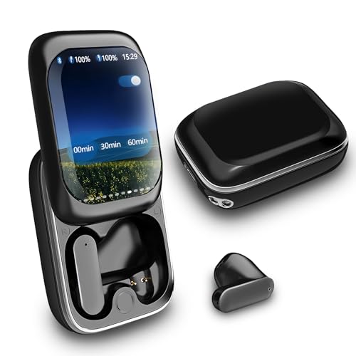 Mesen Touchscreen Bluetooth Kopfhörer, Kabellos Bluetooth 5.3 mit ANC/ENC Noise Cancelling Mic, 48Std Tiefer Bass Earbuds, kabellose Kopfhörer mit LED-Farbbildschirm für iOS/Android Mesen Touchscreen Bluetooth Kopfhörer, Kabellos Bluetooth 5.3 mit ANC/ENC Noise Cancelling Mic, 48Std Tiefer Bass Earbuds, kabellose Kopfhörer mit LED-Farbbildschirm für iOS/Android von Mesen
