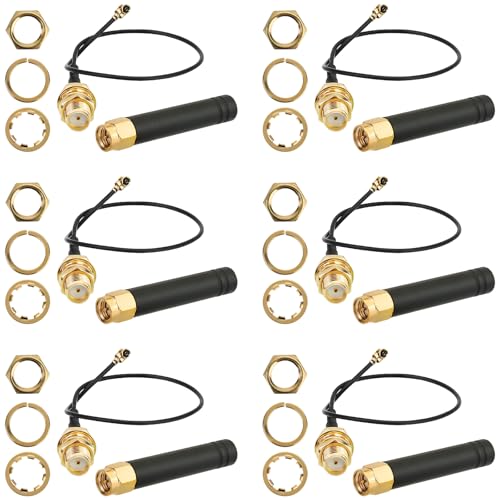 6PCS LoRa Antenna 868MHz 2dBi U.FL IPEX to SMA Connector for ESP32 Lora WiFi Module IoT (15cm, 868MHz) von Meshnology