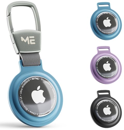 Memsie 1x Apple Airtag Halterung aus Metall – Premium Aluminium Hülle, Airtag Schlüsselanhänger für Apple Airtag – Schlankes Design Airtag Keychain von Mesmie