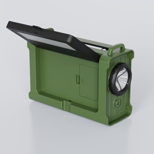 Kurbelradio, Solar & Kurbel Notfallradio, Tragbare Camping Radio mit LED Taschenlampe & Leselicht, Baustellenradio Radio Batteriebetrieben, SOS-Alarm für Outdoor, Camping Kurbelradio, Solar & Kurbel Notfallradio, Tragbare Camping Radio mit LED Taschenlampe & Leselicht, Baustellenradio Radio Batteriebetrieben, SOS-Alarm für Outdoor, Camping von Mesqool