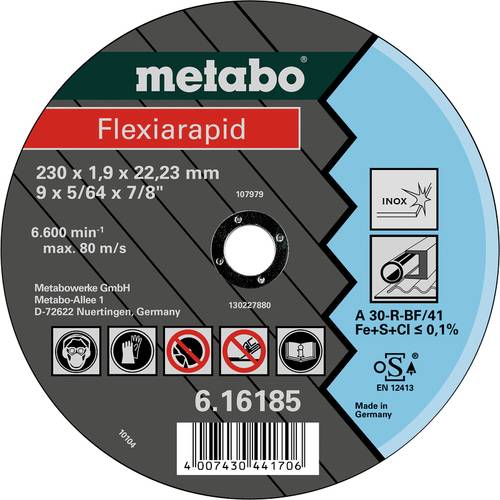 Metabo 616184000 Trennscheibe gerade 25St. von Metabo