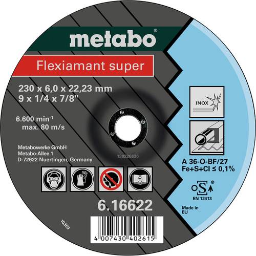 Metabo 616610000 Schruppscheibe gekröpft Bohrungs-Ø 22.23mm 10St. von Metabo