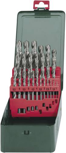 Metabo 627154000 HSS Metall-Spiralbohrer-Set 25teilig geschliffen DIN 338 Zylinderschaft 1 Set von Metabo