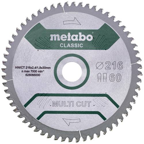 Metabo 628066000 Kreissägeblatt 216mm 1St. Metabo 628066000 Kreissägeblatt 216mm 1St. von Metabo