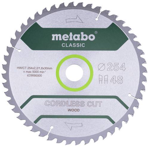 Metabo 628691000 Kreissägeblatt 254 x 30mm Zähneanzahl: 48 1St. von Metabo