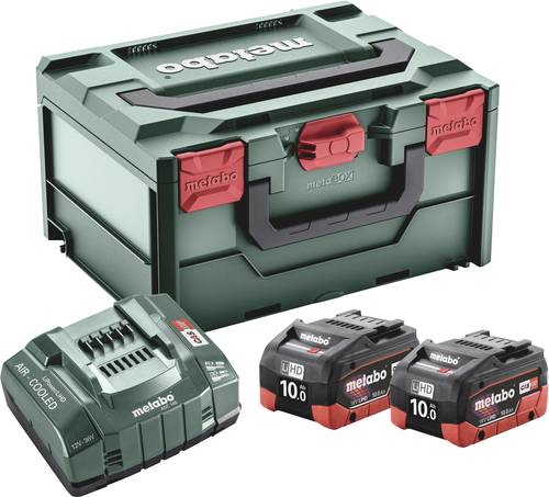 Metabo Basic-Set 2x LiHD 10Ah + ASC 145 685142000 Werkzeug-Akku und Ladegerät 18V 10Ah LiHD von Metabo