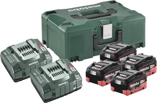 Metabo Basic Set 4 x LiHD 8.0Ah + ASC 145 Duo BASIS SET 4 X LIHD 8.0AH + 2 X ASC 145 + METALOC 68513 von Metabo