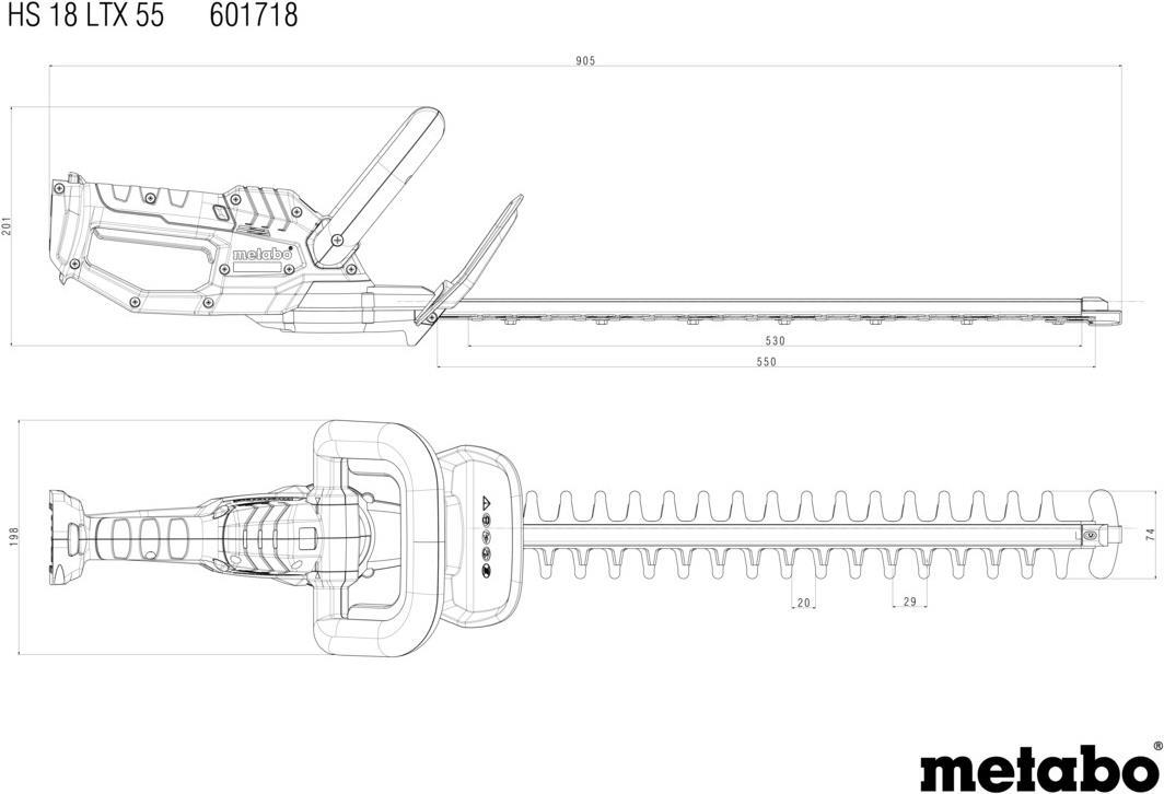 Metabo HS 18 LTX 55 Doppelte Klinge 2,6 kg (601718500) von Metabo