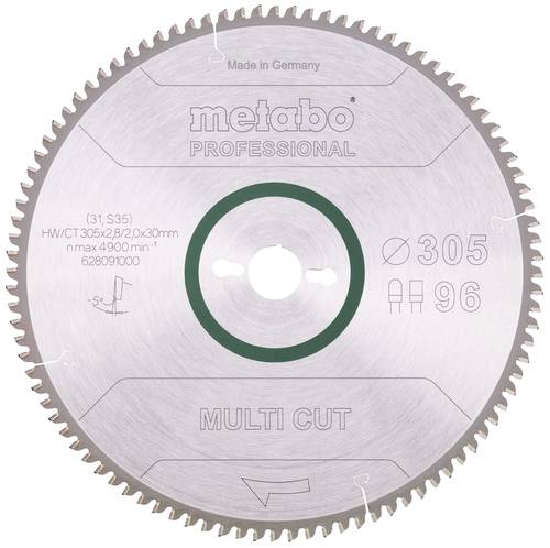 Metabo HW/CT 305X30 96 FZ/TR5 628091000 Hartmetall Kreissägeblatt 305 x 30 x 2mm Zähneanzahl: 96 1 Metabo HW/CT 305X30 96 FZ/TR5 628091000 Hartmetall Kreissägeblatt 305 x 30 x 2mm Zähneanzahl: 96 1 von Metabo
