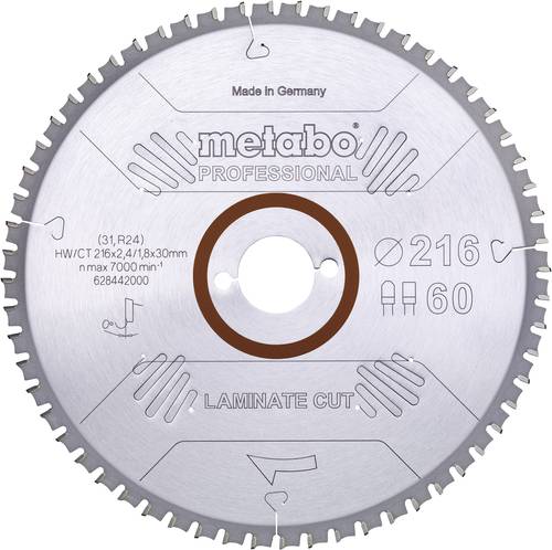 Metabo LAMINATE CUT PROFESSIONAL 628446000 Kreissägeblatt 254 x 30 x 2mm Zähneanzahl: 66 1St. von Metabo