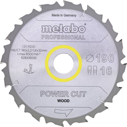 Metabo MULTI CUT PROFESSIONAL 628292000 Kreissägeblatt 165 x 20 x 1.4mm Zähneanzahl: 54 1St. von Metabo