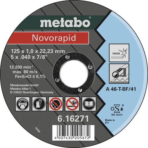 Metabo NOVORAPID 616271000 Trennscheibe gerade 125mm von Metabo
