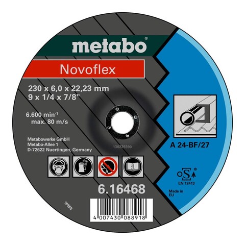 Metabo Novoflex 150X6,0X22,23 Stahl, Schruppscheibe, Gekr?Pf Metabo Novoflex 150X6,0X22,23 Stahl, Schruppscheibe, Gekr?Pf von Metabo